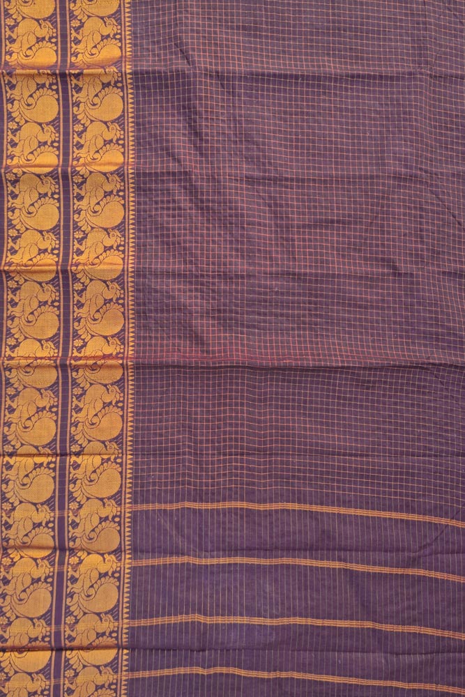 Double Border Sungudi - Dark Purple