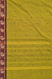 Butta Saree -  Dual Green Thread Buttas