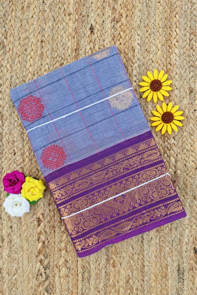 Kanchi Royal Kattam Butta - Lavender