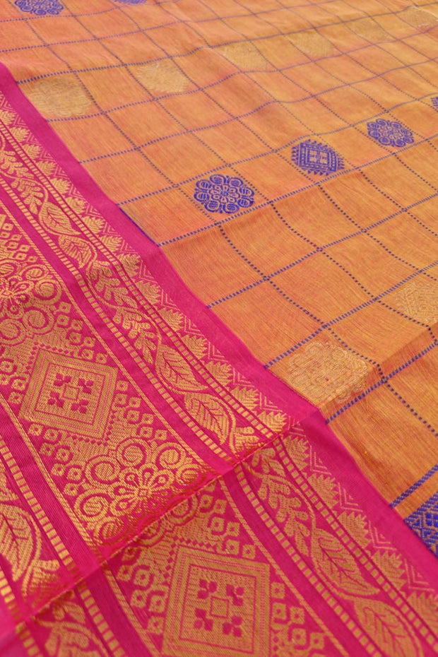 Kanchi Royal Kattam Butta - Orange