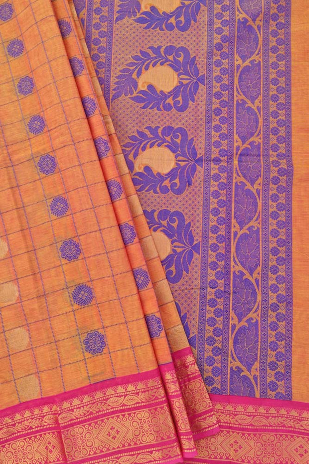 Kanchi Royal Kattam Butta - Orange