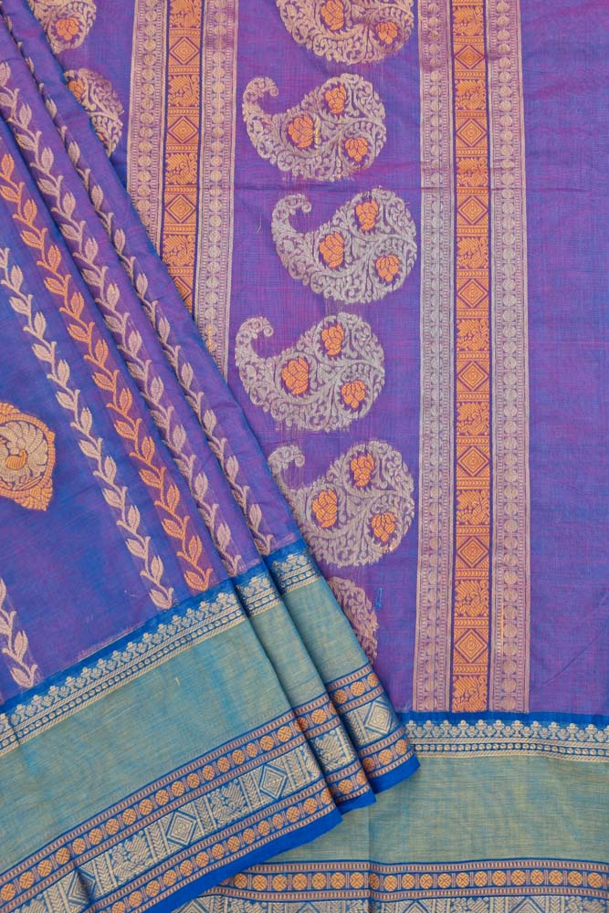 Kanchi Gap Border Series - Dual Tone Purple