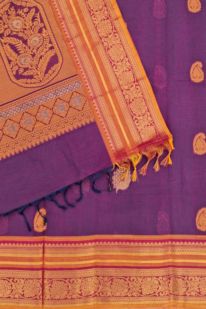 Kanchi Royal Pallu - Dark Violet