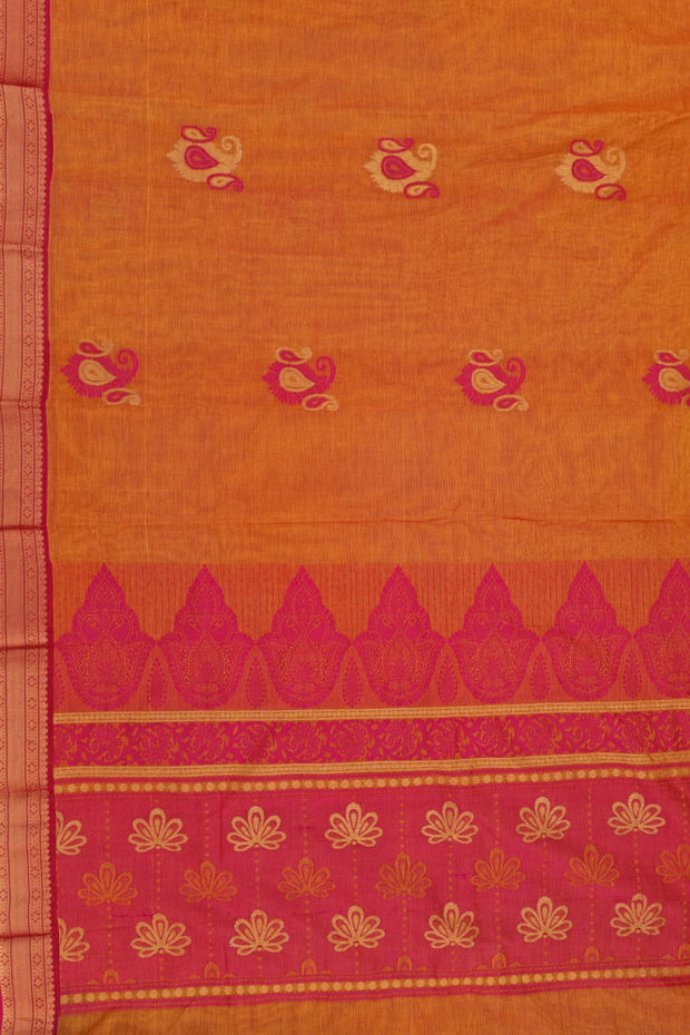 Kanchi Royal Pallu - Dual Tone Orange