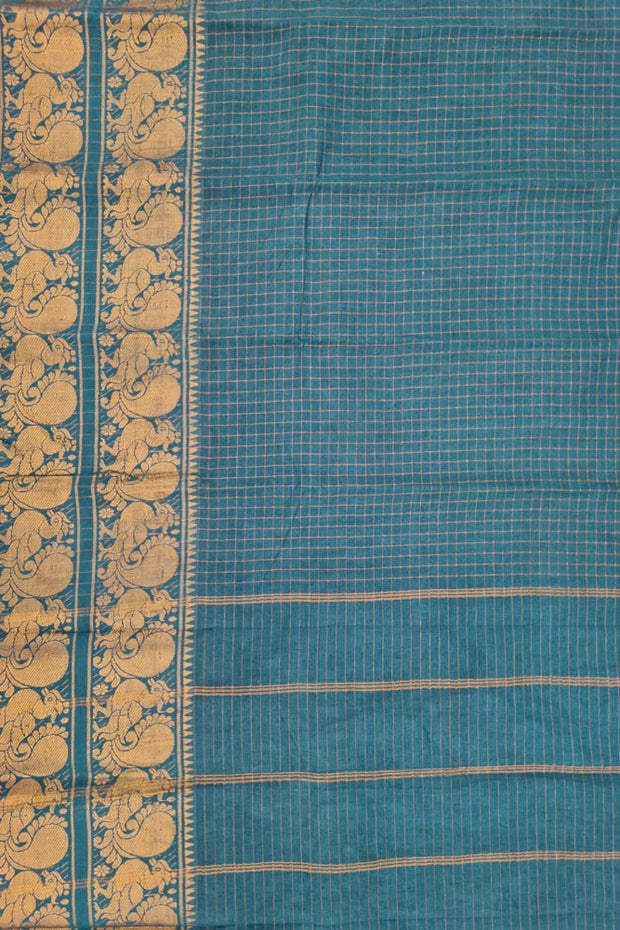 Double Border Sungudi - Bluish Green