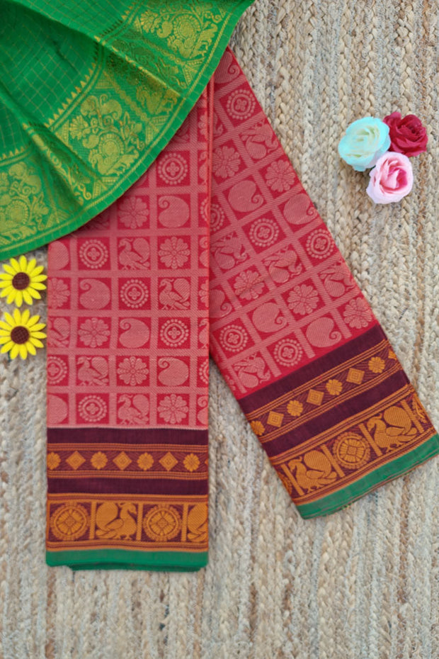Kanchi Annam Kattam W/ Blouse - Red