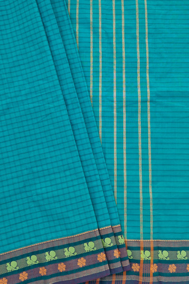 Aiyka saree - Bluish Green