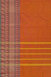 Kanchi Narayanapet Series  W/ Blouse - Rust Orange