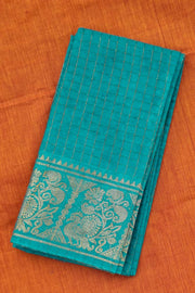 Kanchi Narayanapet Series  W/ Blouse - Rust Orange