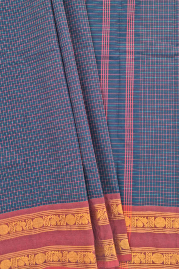 Ganga Jamuna Saree W/Blouse - Blue