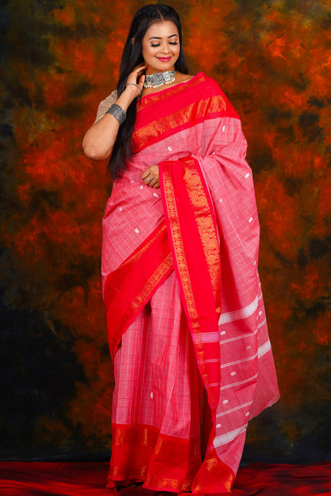 Aadhavi Saree - Ruby Red