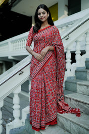 Mul Mul Cotton - Dark Red