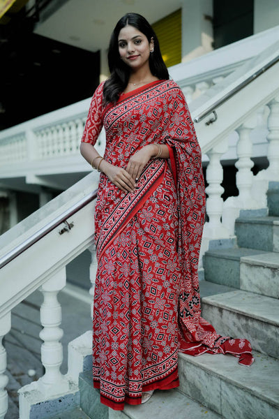 Mul Mul Cotton - Dark Red