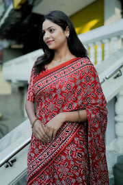 Mul Mul Cotton - Dark Red