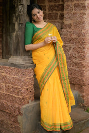 Butta Saree - Yellow