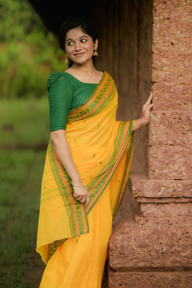 Butta Saree - Yellow
