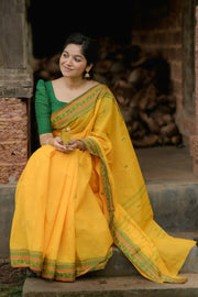 Butta Saree - Yellow