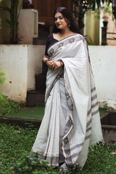 Kothai Saree - White
