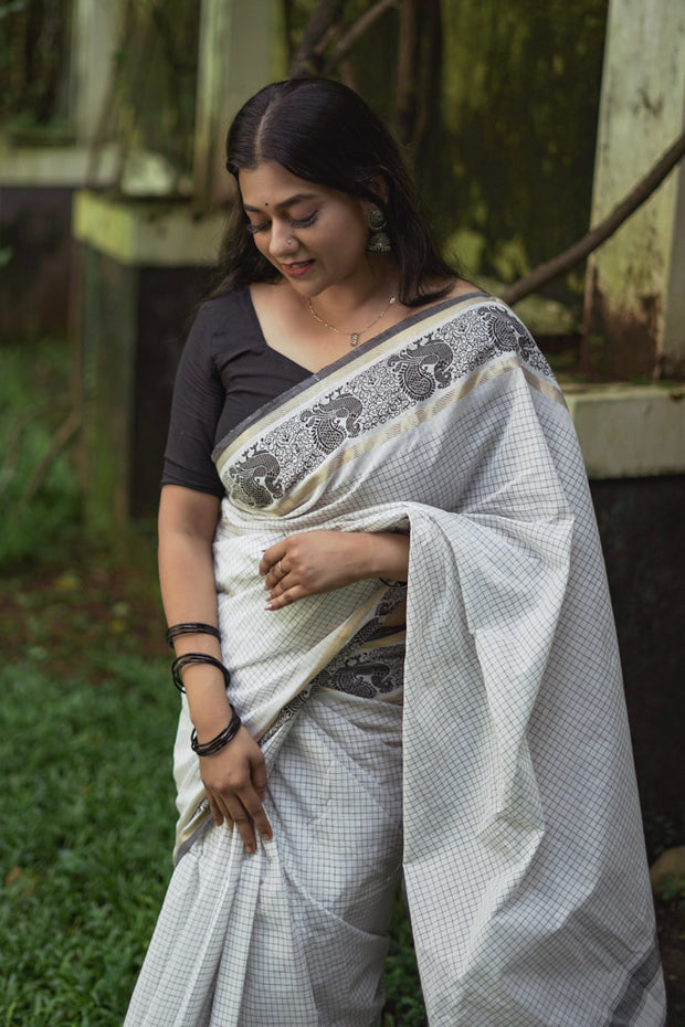 Kothai Saree - White