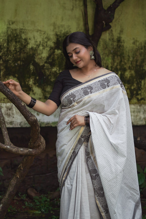 Kothai Saree - White